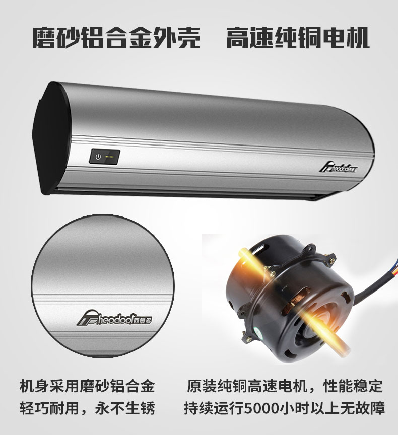 磨砂鋁合金外殼，高速純銅電機